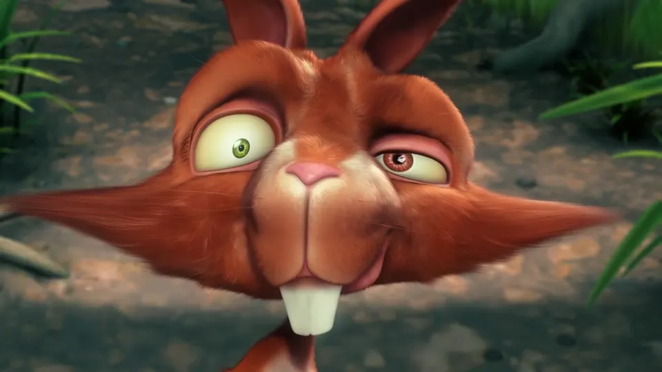 The same Big Buck Bunny validation frame after automatic subtitle removal